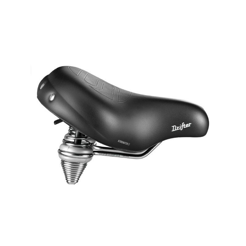 SELLE ROYAL SIODEŁKO DRIFTER PLUS STRENGTEX PREMIUM RELAXED 90st.  unisex żelowe + sprężyny czarne