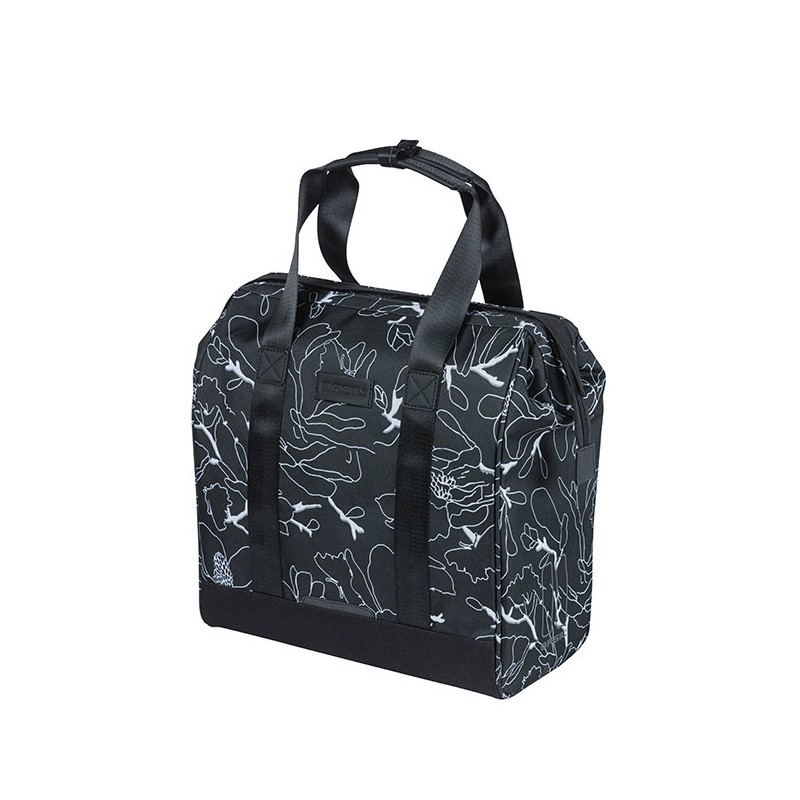 BASIL CITY TORBA GRAND SHOPPER, flower black