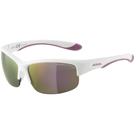 ALPINA OKULARY JUNIOR FLEXXY YOUTH HR kolor WHITE-PURPLE MATT szkło PINK MIRROR Cat.3 new 20223